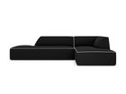 Coltar modular dreapta 4 locuri, Ruby, Micadoni Home, BL, fara cotiera, 273x180x69 cm, tesatura chenille, negru/bej