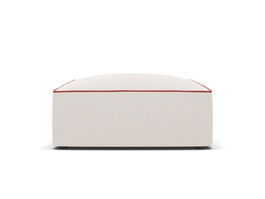 Taburet, Ruby, Micadoni Home, BL, 93x93x40 cm, tesatura chenille, bej/rosu