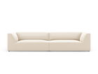 Canapea modulara 4 locuri, Ruby, Micadoni Home, BL, 302x93x69 cm, piele ecologica, bej deschis