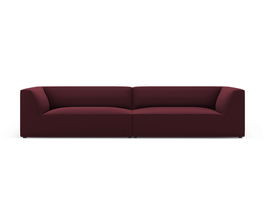 Canapea modulara 4 locuri, Ruby, Micadoni Home, BL, 302x93x69 cm, piele ecologica, bordo