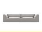 Canapea modulara 4 locuri, Ruby, Micadoni Home, BL, 302x93x69 cm, piele ecologica, gri deschis