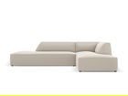 Coltar modular dreapta 4 locuri, Ruby, Micadoni Home, BL, fara cotiera, 273x180x69 cm, piele ecologica, gri dove