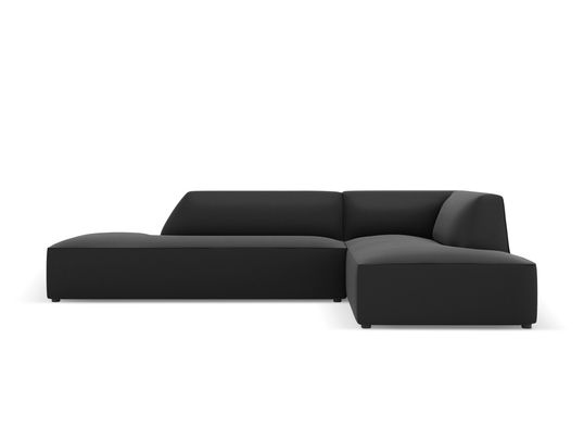 Coltar modular dreapta 4 locuri, Ruby, Micadoni Home, BL, fara cotiera, 273x180x69 cm, piele ecologica, negru