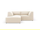 Coltar modular stanga 3 locuri, Ruby, Micadoni Home, BL, 186x180x69 cm, piele ecologica, bej deschis