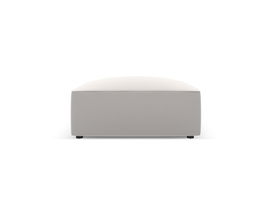 Taburet, Ruby, Micadoni Home, BL, 93x93x40 cm, piele ecologica, gri deschis