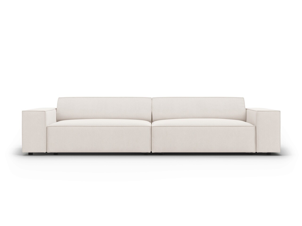 Canapea 3 locuri, Jodie, Micadoni Home, BL, 204x102x70 cm, poliester, bej deschis