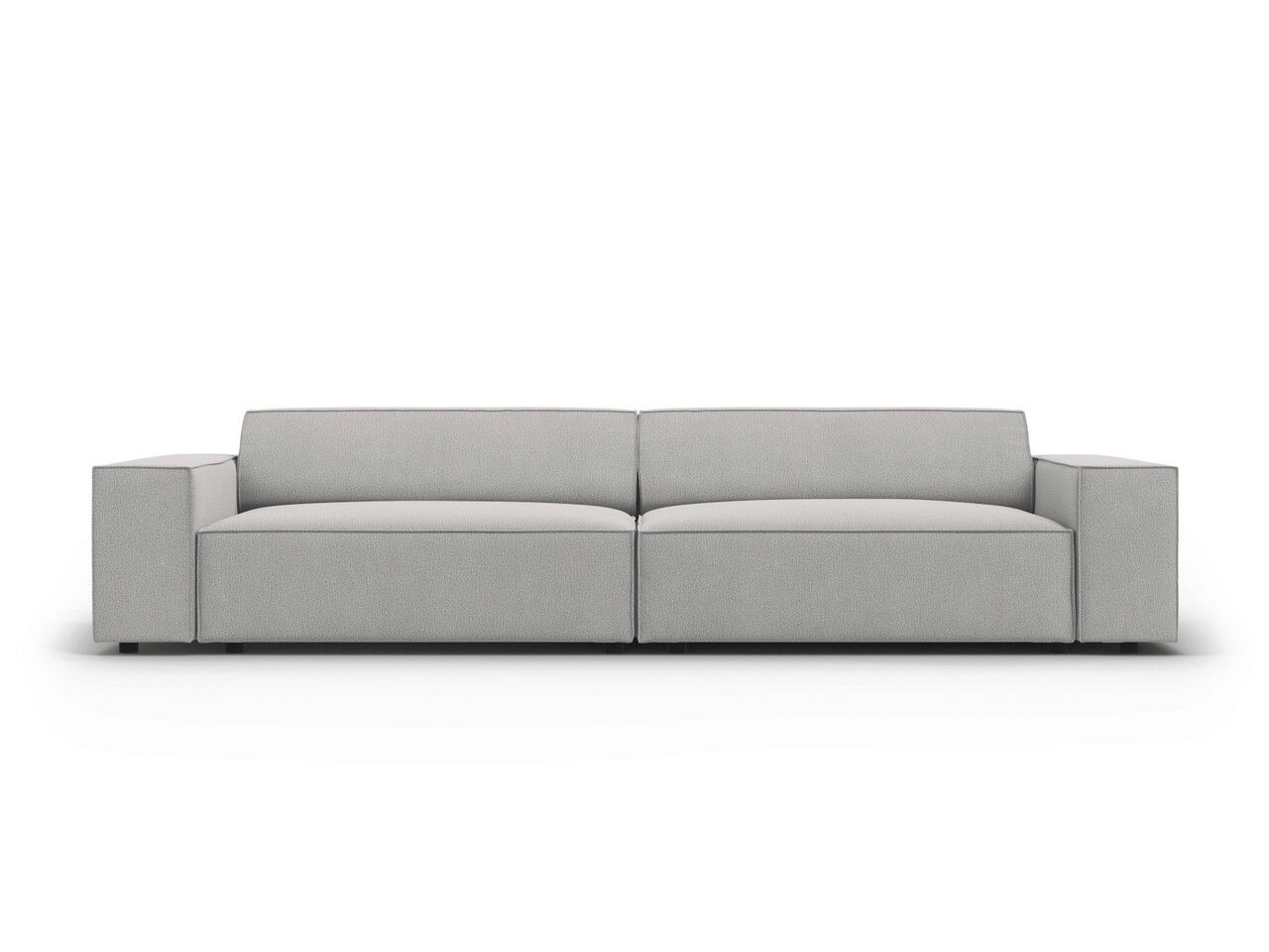 Canapea 3 locuri, Jodie, Micadoni Home, BL, 204x102x70 cm, poliester, gri deschis