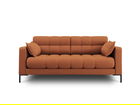 Canapea 2 locuri, Mamaia, Micadoni Home, BL, 152x92x75 cm, tesatura tip twill, caramiziu