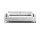Canapea 3 locuri, Mamaia, Micadoni Home, GL, 177x92x75 cm, tesatura tip twill, gri deschis