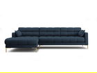 Coltar stanga 5 locuri, Mamaia, Micadoni Home, GL, 293x185x75 cm, tesatura tip twill, albastru