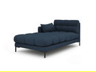 Sezlong living stanga 1 loc, Mamaia, Micadoni Home, BL, 185x102x75 cm, tesatura tip twill, albastru