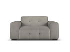 Canapea 2 locuri, Kendal, Micadoni Home, BL, 156x103x79 cm, catifea, gri inchis