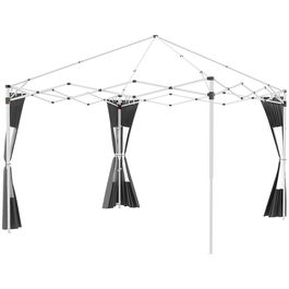 Outsunny Panouri Laterale pentru Foisor cu Usi si Ferestre cu Fermoar, pentru Foisor Pliabil de 3x3(m) sau 3x6m, 2 Bucati de Rezerva pentru Partile