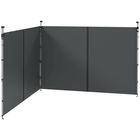 Outsunny Panouri Laterale pentru Foisor cu Usi cu Fermoar, pentru Foisoare Pliabile de 3x3(m) sau 3x6m, Gri Inchis