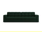 Canapea 4 locuri, Justin, Micadoni Home, BL, 227x90x72 cm, catifea, verde bottle