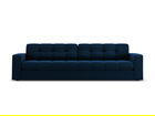 Canapea 4 locuri, Justin, Micadoni Home, BL, 227x90x72 cm, catifea, albastru regal