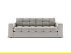 Canapea 2 locuri, Justin, Micadoni Home, BL, 162x90x72 cm, poliester, gri deschis