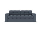 Canapea 2 locuri, Justin, Micadoni Home, BL, 162x90x72 cm, poliester, albastru inchis