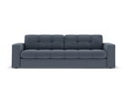 Canapea 3 locuri, Justin, Micadoni Home, BL, 202x90x72 cm, poliester, albastru inchis