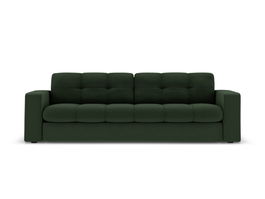 Canapea 3 locuri, Justin, Micadoni Home, BL, 202x90x72 cm, poliester, verde inchis