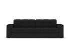 Canapea 3 locuri, Justin, Micadoni Home, BL, 202x90x72 cm, poliester, negru
