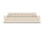 Canapea 4 locuri, Justin, Micadoni Home, BL, 227x90x72 cm, poliester, bej deschis
