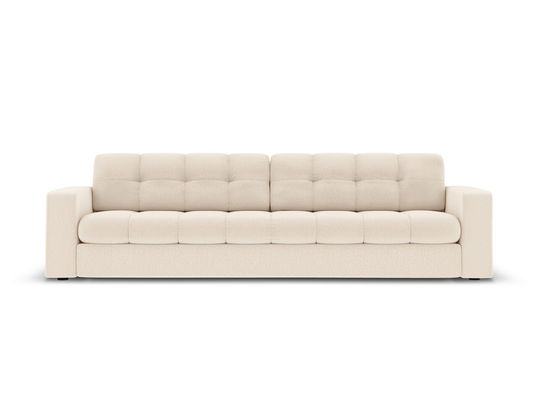 Canapea 4 locuri, Justin, Micadoni Home, BL, 227x90x72 cm, poliester, bej deschis