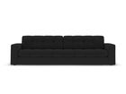 Canapea 4 locuri, Justin, Micadoni Home, BL, 227x90x72 cm, poliester, negru