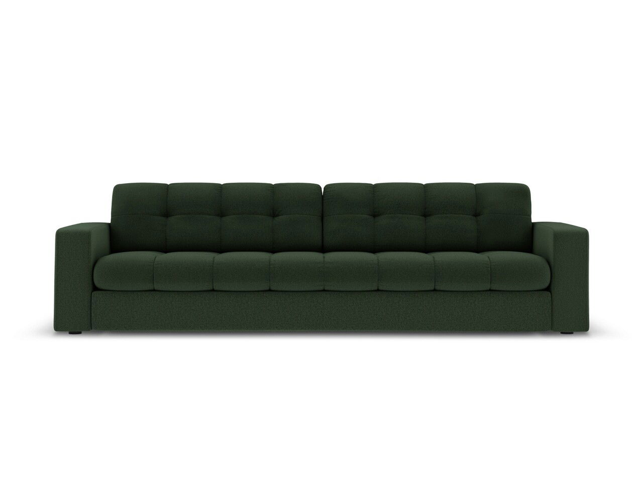 Canapea 4 locuri, Justin, Micadoni Home, BL, 227x90x72 cm, poliester, verde inchis