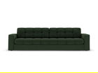 Canapea 4 locuri, Justin, Micadoni Home, BL, 227x90x72 cm, poliester, verde inchis