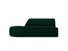 Canapea modulara 2 locuri, Ruby, Micadoni Home, BL, 181x93x69 cm, catifea, verde bottle