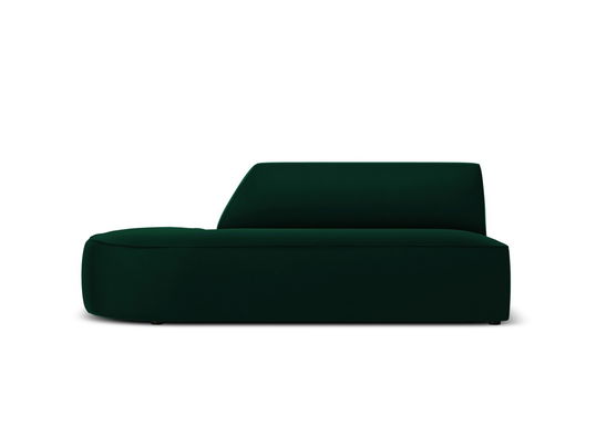Canapea modulara 2 locuri, Ruby, Micadoni Home, BL, 181x93x69 cm, catifea, verde bottle