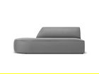 Canapea modulara 2 locuri, Ruby, Micadoni Home, BL, 181x93x69 cm, catifea, gri