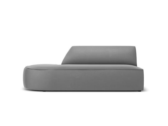 Canapea modulara 2 locuri, Ruby, Micadoni Home, BL, 181x93x69 cm, catifea, gri