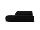 Canapea modulara 2 locuri, Ruby, Micadoni Home, BL, 181x93x69 cm, catifea, negru