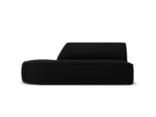 Canapea modulara 2 locuri, Ruby, Micadoni Home, BL, 181x93x69 cm, catifea, negru