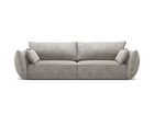 Canapea 3 locuri, Kaelle, Micadoni Home, BL, 208x100x85 cm, poliester chenille, gri deschis