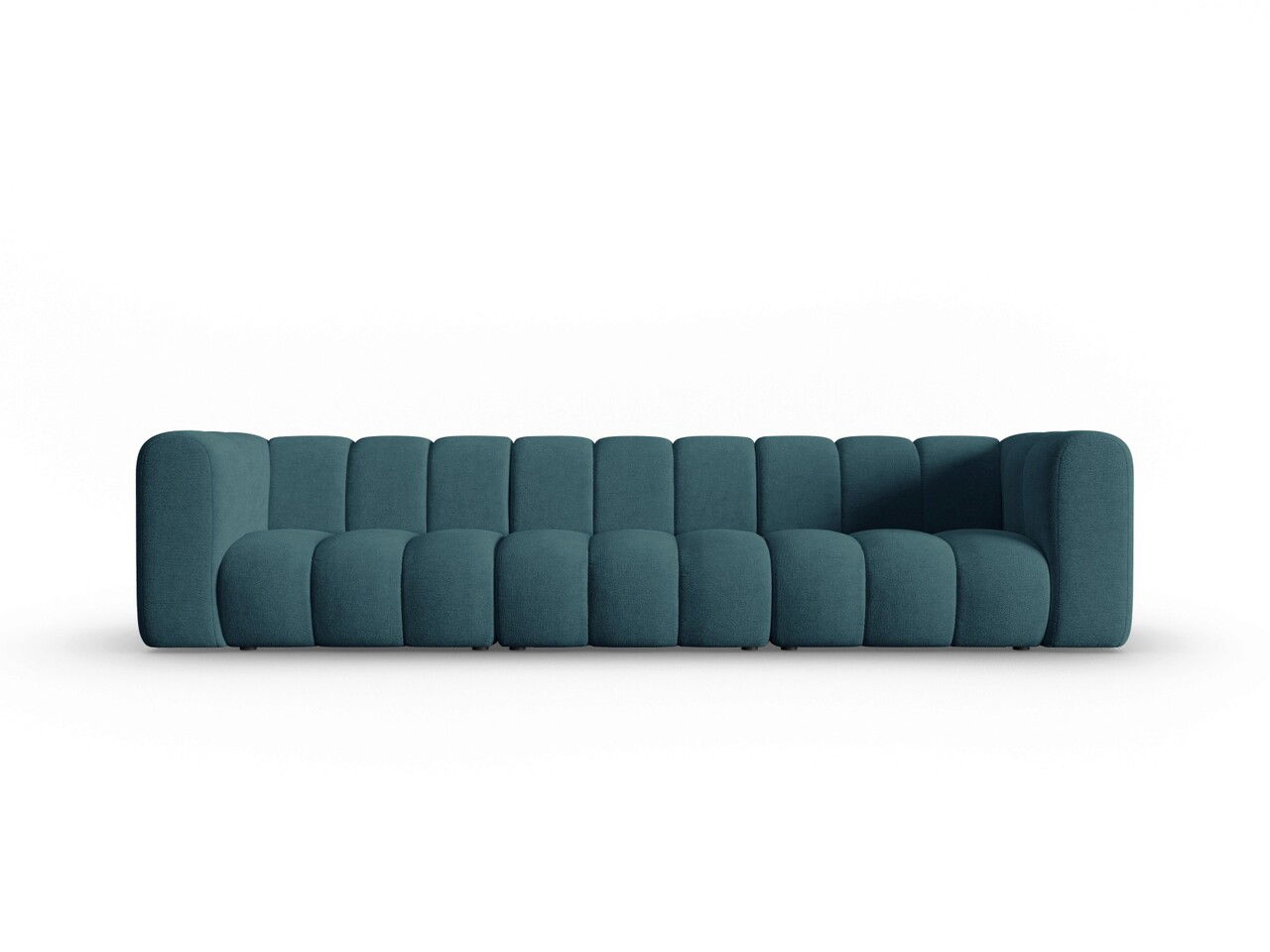 Canapea 5 locuri, Lupine, Micadoni Home, BL, 318x87x70 cm, poliester chenille, turcoaz