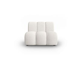Modul canapea 1 loc fara cotiere, Lupine, Micadoni Home, BL, 90x87x70 cm, poliester chenille, alb