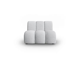 Modul canapea 1 loc fara cotiere, Lupine, Micadoni Home, BL, 90x87x70 cm, poliester chenille, gri deschis