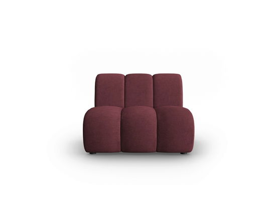 Modul canapea 1 loc fara cotiere, Lupine, Micadoni Home, BL, 90x87x70 cm, poliester chenille, bordo