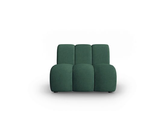Modul canapea 1 loc fara cotiere, Lupine, Micadoni Home, BL, 90x87x70 cm, poliester chenille, verde