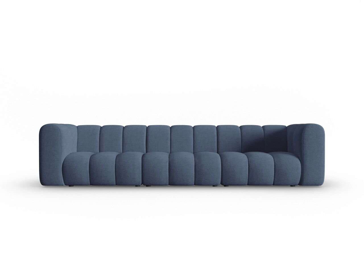 Canapea 5 locuri, Lupine, Micadoni Home, BL, 318x87x70 cm, poliester chenille, albastru
