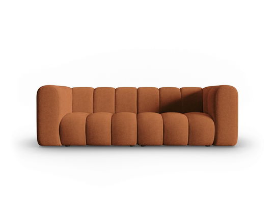 Canapea 3 locuri, Lupine, Micadoni Home, BL, 228x87x70 cm, poliester chenille, aramiu