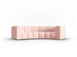 Canapea semirotunda 3 locuri, Lupine, Micadoni Home, BL, 322x135x70 cm, poliester chenille, roz