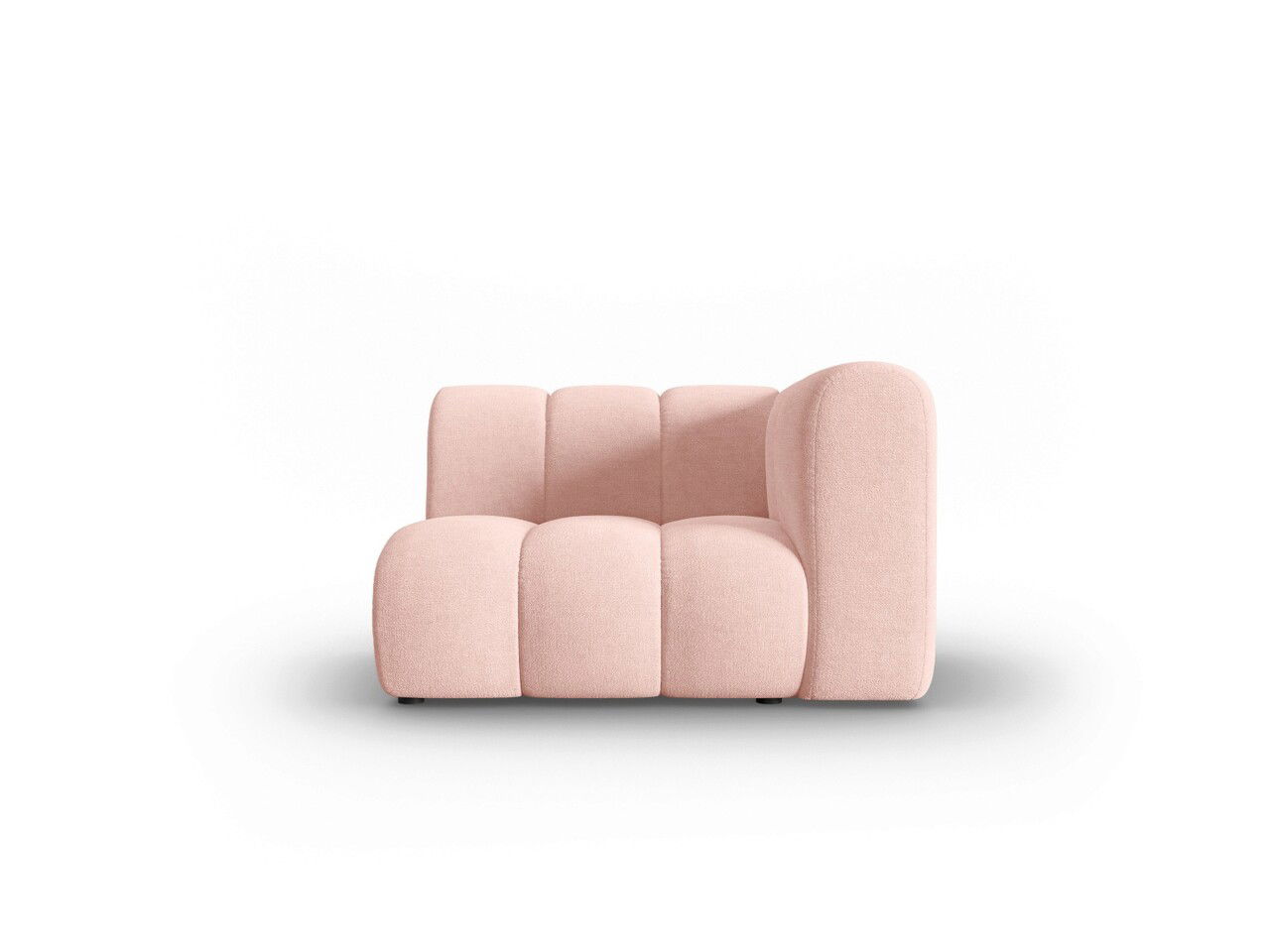 Modul canapea dreapta 1 loc, Lupine, Micadoni Home, BL, 114x87x70 cm, poliester chenille, roz