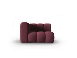 Modul canapea stanga 1 loc, Lupine, Micadoni Home, BL, 114x87x70 cm, poliester chenille, bordo