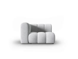 Modul canapea stanga 1 loc, Lupine, Micadoni Home, BL, 114x87x70 cm, poliester chenille, gri deschis