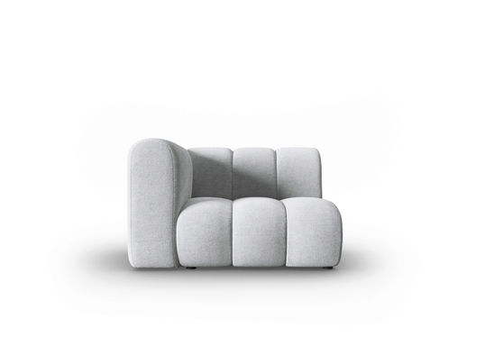 Modul canapea stanga 1 loc, Lupine, Micadoni Home, BL, 114x87x70 cm, poliester chenille, gri deschis