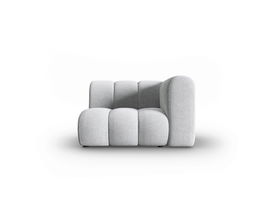 Modul canapea dreapta 1 loc, Lupine, Micadoni Home, BL, 114x87x70 cm, poliester chenille, gri deschis